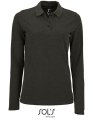 Dames Polo Lange Mouw Sols 02083 Charcoal Melange